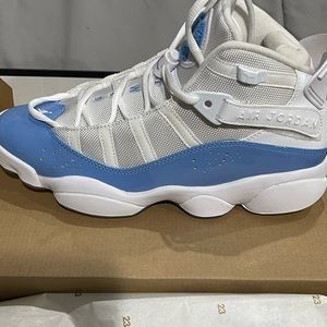 Men Size 7 Jordan 6 Rings White/Blue Ice
